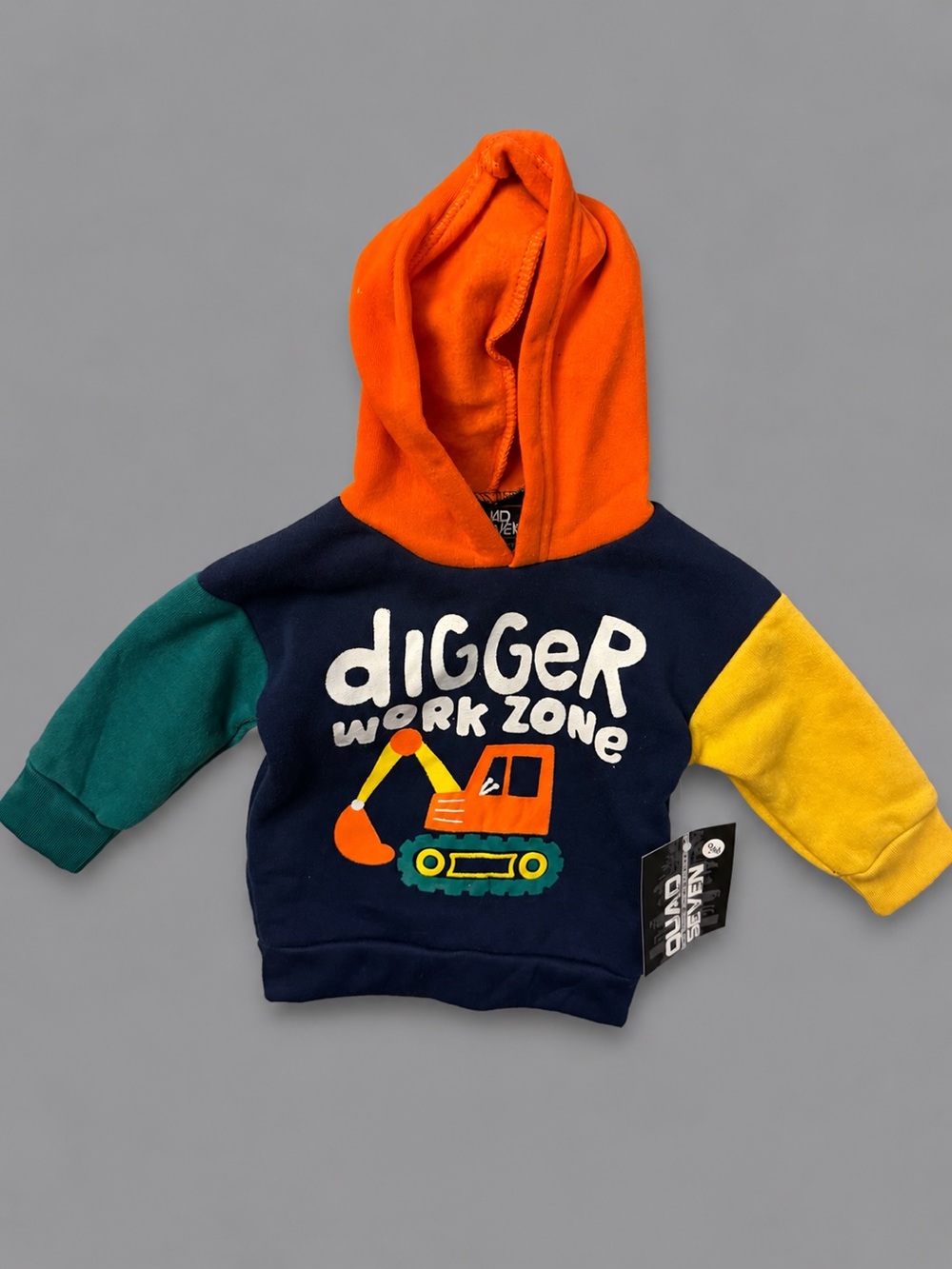 Quad Seven Digger Work Zone Colorblock Hoodie and Pants set
